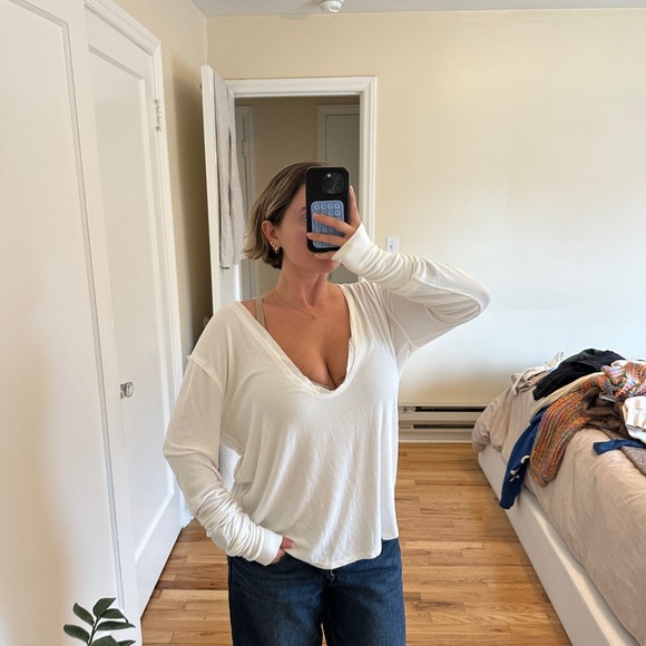 Free People White Long Sleeve - Picture 3 of 6